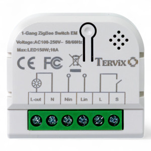 432121 Розумний вимикач Tervix Pro Line ZigBee Switch (1 клавіша / розетка)