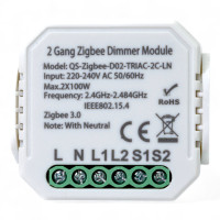 436121 Розумний вимикач - регулятор Tervix Pro Line ZigBee Dimmer (2 клавіші)