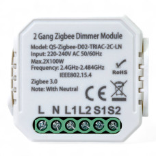 436121 Розумний вимикач - регулятор Tervix Pro Line ZigBee Dimmer (2 клавіші) 436121 Розумний вимикач - регулятор Tervix Pro Line ZigBee Dimmer (2 клавіші)