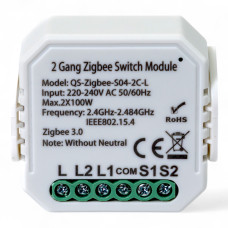 433141 Розумний вимикач Tervix Pro Line ZigBee Switch (2 клавіші), без нуля 433141 Розумний вимикач Tervix Pro Line ZigBee Switch (2 клавіші), без нуля