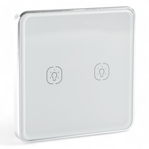 433031 Розумна сенсорна кнопка-вимикач Tervix Pro Line ZigBee Touch Switch (2 клавіші), на батар.