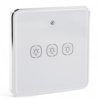 438031 Розумна сенсорна кнопка-вимикач Tervix Pro Line ZigBee Touch Switch (3 клавіші), на батар.