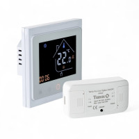 495121 Комплект бездротового управління опаленням ZigBee: термостат вбудов. + реле On/Off (220В)