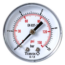 355513 манометр Tervix Pro Line 50 0-10 бар 1/4