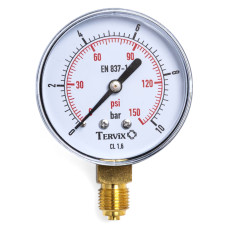 355213 манометр Tervix Pro Line 63 0-10 бар 1/4