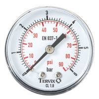 355612 манометр Tervix Pro Line 63 0-6 бар 1/4