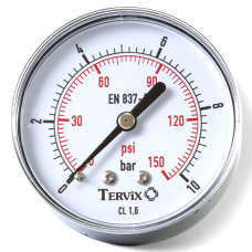 355613 манометр Tervix Pro Line 63 0-10 бар 1/4