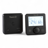 Беспроводной комнатный термостат WiFi Tervix Pro Line для газового/электрического котла, черный 118330