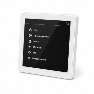 114151 Кімнатний сенсорний термостат з WiFi управлінням Tervix Pro Line WiFi TouchScreen Thermostat (підлога), білий