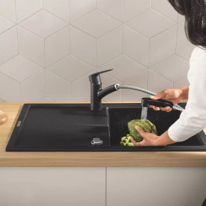 Змішувач для кухні Eurosmart DN 15 303052431 Black matt Grohe