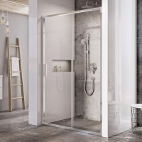 Душові двері двохелементні BLSDP2-100 Transparent, RAVAK