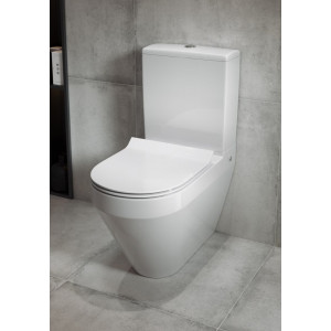 Унітаз підлоговий Crea Oval CleanOn з кришкою Slim дюропласт soft close (CCCZ1005956213) Cersanit