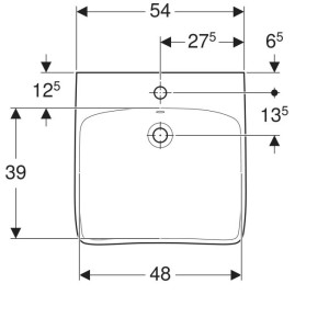 Умивальник Selnova Comfort безбар'єрне рішення 501.461.00.7 Geberit