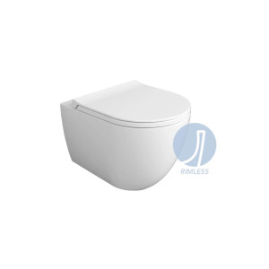 Унітаз підвісний Vignoni XS Rimless з кришкою soft-close VI28-F85-VI006XS Glossy White SIMAS