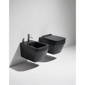 Унітаз підвісний Baden Baden BB 18 з кришкою soft-close BB18-F87(85)-BB004NM Nero matt SIMAS