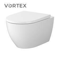 Унітаз підвісний із турбозмивом Zen Pro Vortex з кришкою Slim дюропласт SZCZ1003116324 Cersanit