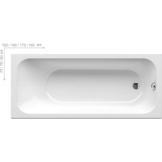 Ванна прямокутна Chrome Slim 180x80 RAVAK