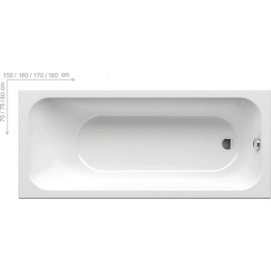Ванна прямокутна Chrome Slim 180x80 RAVAK