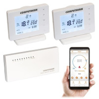 Бездротовий сенсорний багатозонний Wi-Fi терморегулятор COMPUTHERM E800RF