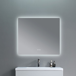 Дзеркало Qtap Taurus (TA2) 800×600 мм з LED-підсвічуванням Touch, з антизапотіванням, з димером, рег. темп. кольору (3000-6500K) QTTAU8006004895