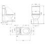 Унитаз напольный Qtap Evia Ultra Quiet 630×350×795 мм с сиденьем Soft-close, White QTEVI27W49258