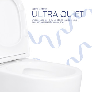 Унитаз напольный Qtap Evia Ultra Quiet 630×350×795 мм с сиденьем Soft-close, White QTEVI27W49258