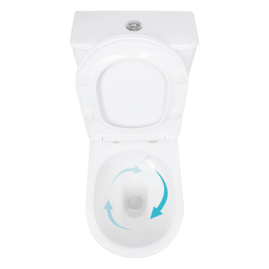 Унитаз напольный Qtap Evia Ultra Quiet 630×350×795 мм с сиденьем Soft-close, White QTEVI27W49258