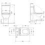 Унитаз напольный Qtap Stork Ultra Quiet 630×350×805 мм с сиденьем Soft-close, White QTSTO27W49260