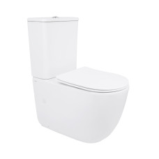 Унитаз напольный Qtap Leo Ultra Quiet 620×355×790 мм с сиденьем Soft-close, White QTLEO27W49261