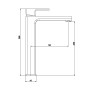 Змішувач для раковини  Lidz Dozorca 001FH високий (k35) Chrome LDDOZ001FHCRM48990