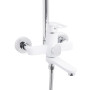Душевая система универсальная Lidz Latwa 1031 на три потребителя (с изливом) (k35) White LDLAT1031WHI48994