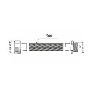 Гнучка підводка для води Thermo Alliance Forte ВЗ 150 см TAF386W150