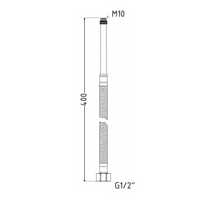 Гнучка підводка для змішувача Thermo Alliance Forte М10 40 см TAF387W40