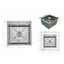 Мойка для кухни интегрированная Lidz Handmade H4545H Decor Honeycomb 2,5/0,5 мм LDH4545HDEC49437