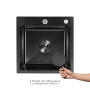 Мойка для кухни интегрированная Lidz Handmade H4545HB Decor Black PVD Honeycomb 2,5/0,5 мм LDH4545HDECBLM49438