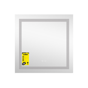 Дзеркало Lidz Kubis (KU1) 700х700 з LED-підсвічуванням Touch, з антизапотіванням, з димером, рег. яскравості LDKU70070049287