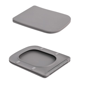 Унитаз подвесной Qtap Tern Ultra Quiet 520×345×325 мм, Stone grey, с сиденьем Slim Duroplast / Soft-close / Quick Release QTTER26SG49000