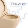 Унитаз подвесной Qtap Robin Ultra Quiet 520×365×340 мм, Beige, с сиденьем Slim Duroplast / Soft-close / Quick Release QTROB26SB48997