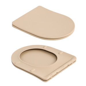 Унитаз подвесной Qtap Robin Ultra Quiet 520×365×340 мм, Beige, с сиденьем Slim Duroplast / Soft-close / Quick Release QTROB26SB48997