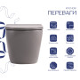 Унитаз подвесной Qtap Robin Ultra Quiet 520×365×340 мм, Stone grey, с сиденьем Slim Duroplast / Soft-close / Quick Release QTROB26SG48996