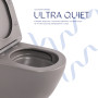 Унитаз подвесной Qtap Robin Ultra Quiet 520×365×340 мм, Stone grey, с сиденьем Slim Duroplast / Soft-close / Quick Release QTROB26SG48996