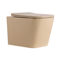 Унитаз подвесной Qtap Tern Ultra Quiet 520×345×325 мм, Beige, с сиденьем Slim Duroplast / Soft-close / Quick Release QTTER26SB49001