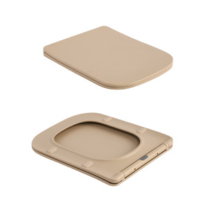 Унитаз подвесной Qtap Tern Ultra Quiet 520×345×325 мм, Beige, с сиденьем Slim Duroplast / Soft-close / Quick Release QTTER26SB49001