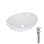 Раковина накладна Qtap Dove 415x340x140 мм, Marble, овальна, з донним клапаном QTDOV188SB49785