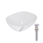 Раковина накладна Qtap Aquarius 470x380x120 мм, Marble, прямокутна, з донним клапаном QTAQA188MR49782