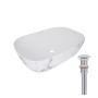 Раковина накладна Qtap Robin 600x390x150 мм, Marble, прямокутна, з донним клапаном QTROB188MR49788