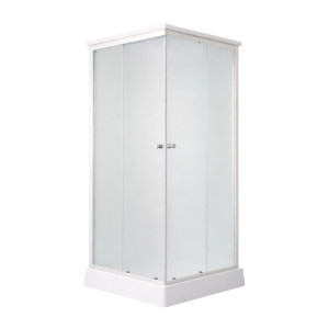 Душовий бокс Lidz Kubis SB90x90.SAT.LOW.FR, скло Frost 4 мм