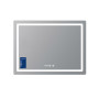 Дзеркало Qtap Mideya (MI2) 800х600 з годинником, з LED-підсвічуванням Touch, з антизапотіванням, димером, рег. яскравості QTMID80060049265