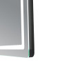 Дзеркало Qtap Mideya (MI2) 800х600 з годинником, з LED-підсвічуванням Touch, з антизапотіванням, димером, рег. яскравості QTMID80060049265