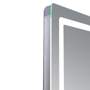 Дзеркало Qtap Mideya (MI2) 600х800 з годинником, з LED-підсвічуванням Touch, з антизапотіванням, димером, рег. яскравості QTMID100080049267